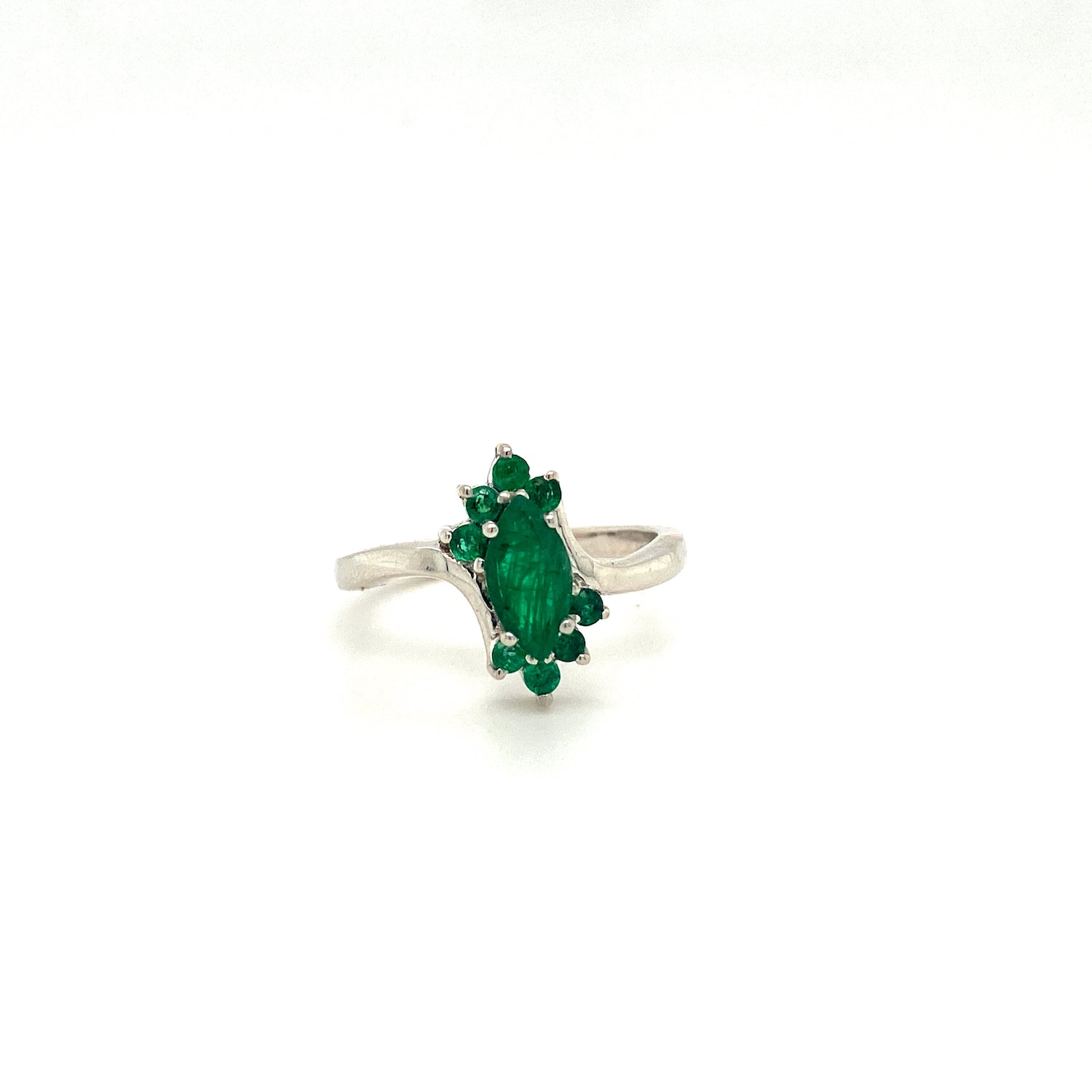Natural Emerald Gemstone 925 Sterling Silver Ring | Paraiso Jewels