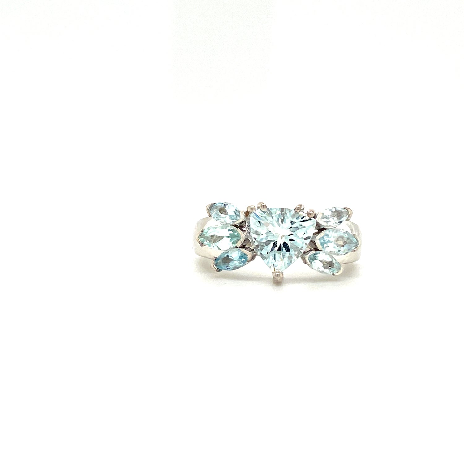 Natural Aquamarine Gemstone 925 Sterling Silver Ring | Paraiso Jewels