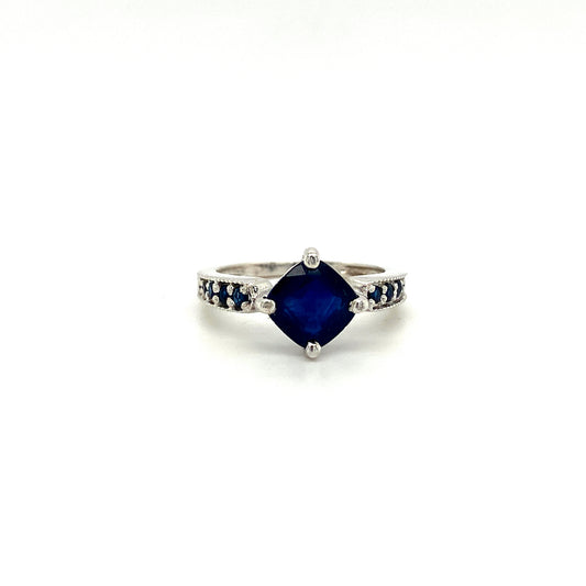 Natural Sapphire Gemstone 925 Sterling Silver Ring | Paraiso Jewels