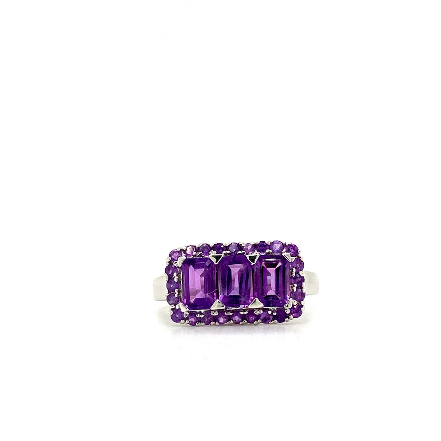 Natural Amethyst Gemstone 925 Sterling Silver Ring | Paraiso Jewels