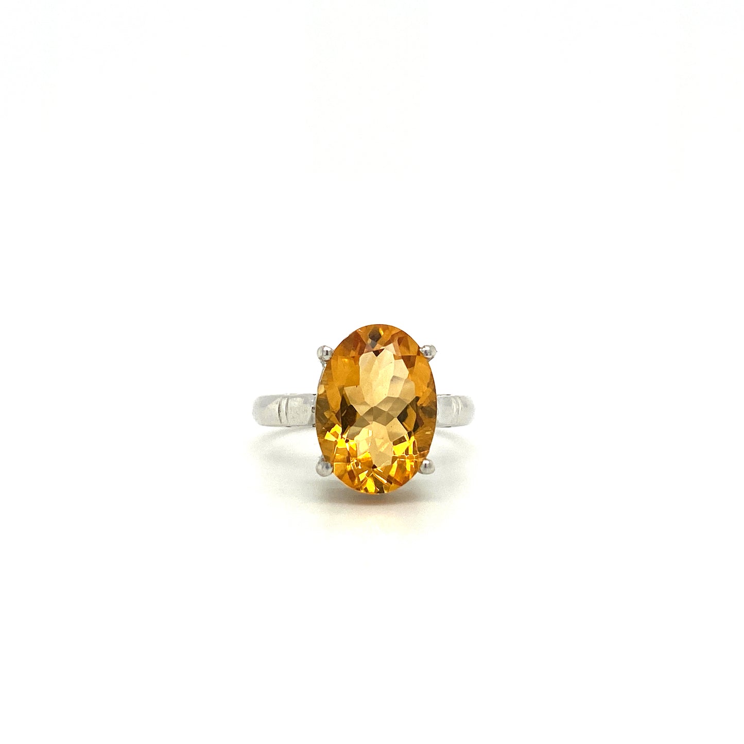 Natural Citrine Gemstone 925 Sterling Silver Ring | Paraiso Jewels