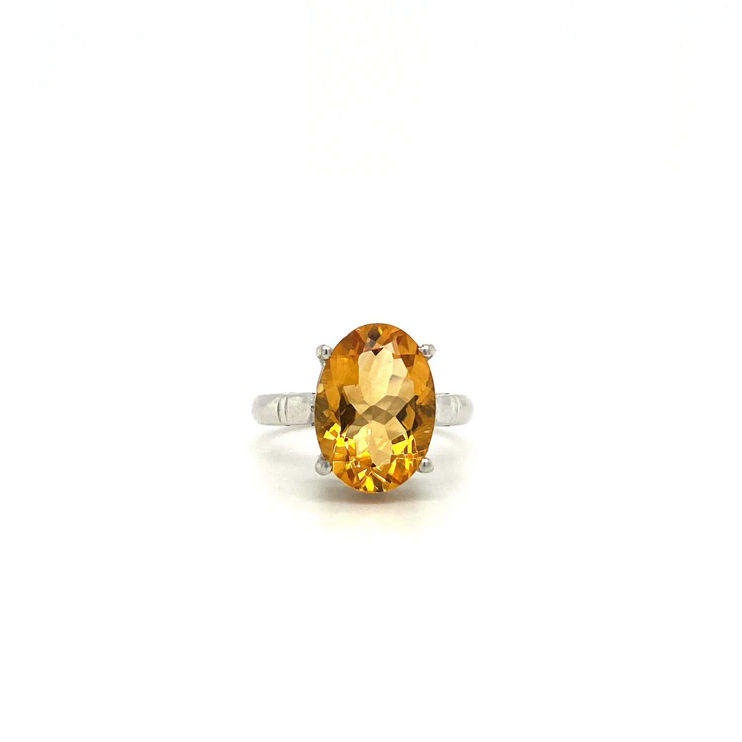 Natural Citrine Gemstone 925 Sterling Silver Ring | Paraiso Jewels