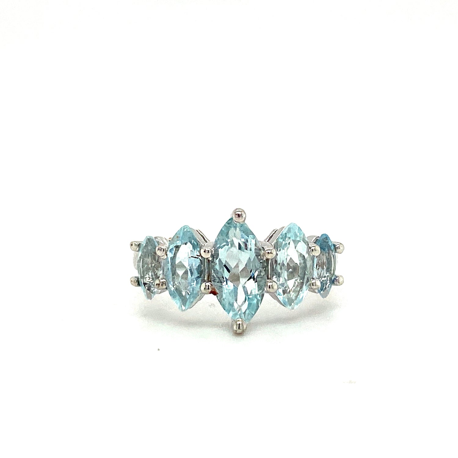 Natural Aquamarine Gemstone 925 Sterling Silver Ring | Paraiso Jewels
