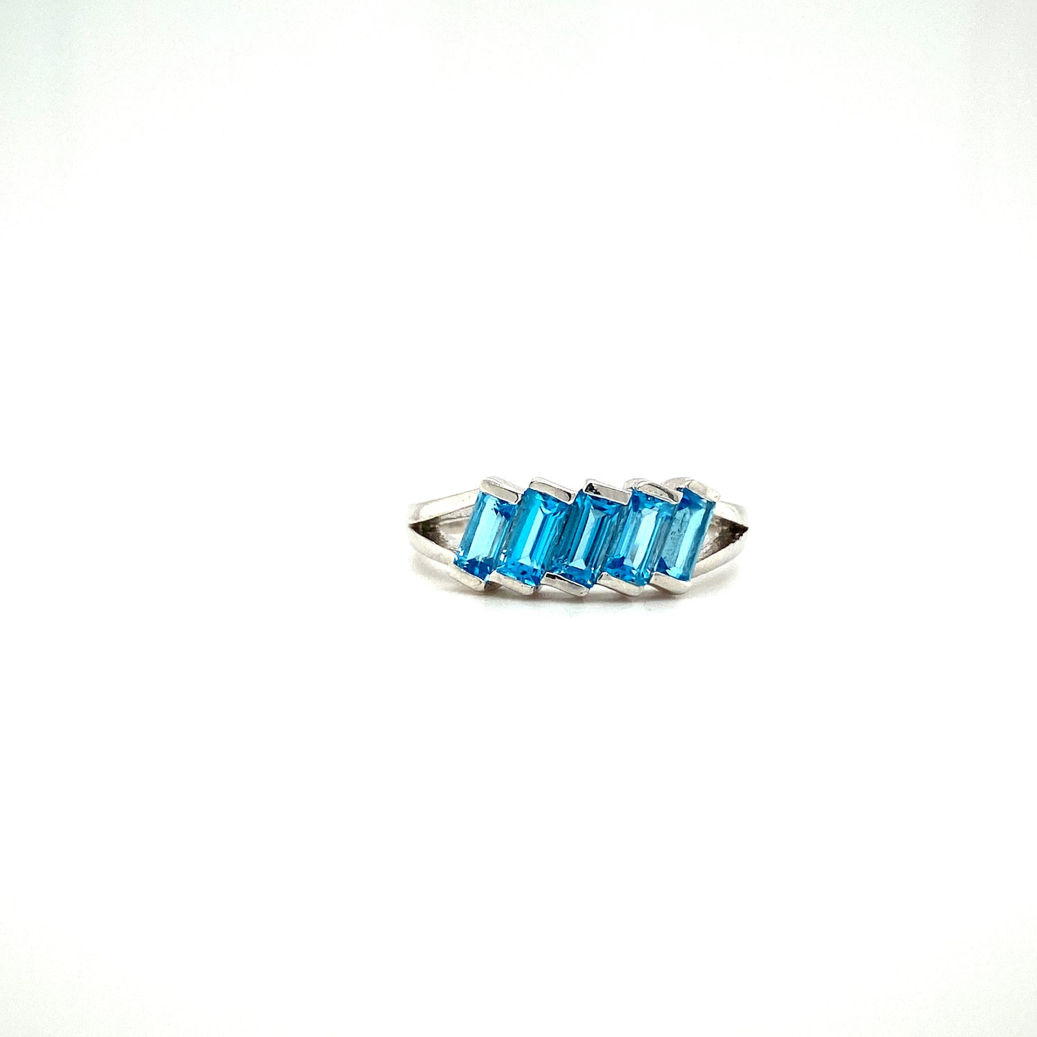 Natural Blue Topaz Gemstone 925 Sterling Silver Ring | Paraiso Jewels