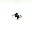 Natural Sapphire and Diamond Gemstone 925 Sterling Silver Ring | Paraiso Jewels