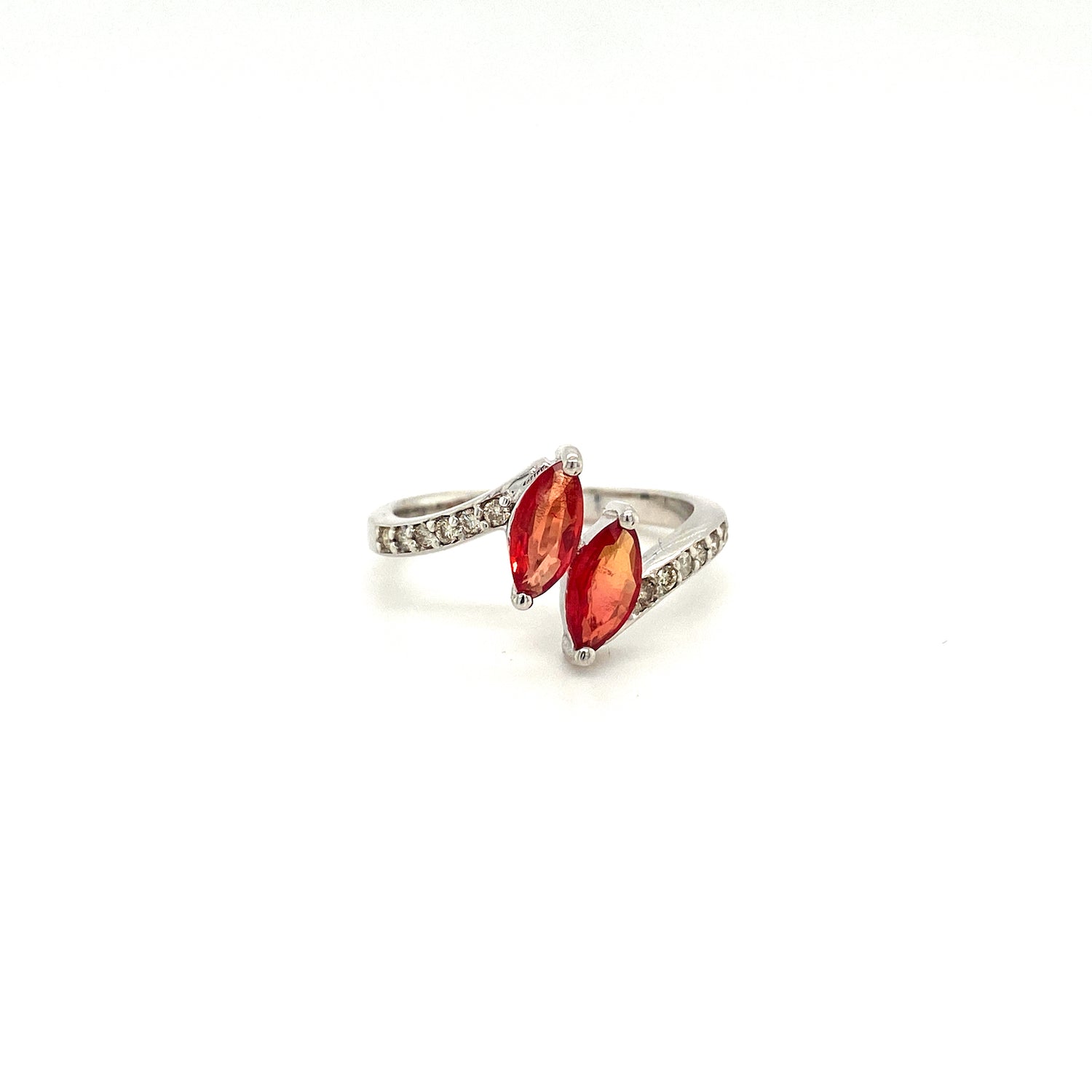 Natural Sapphire Diamond Gemstone 925 Sterling Silver Ring | Paraiso Jewels