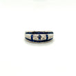 Natural Sapphire and Diamond Gemstone 925 Sterling Silver Ring | Paraiso Jewels