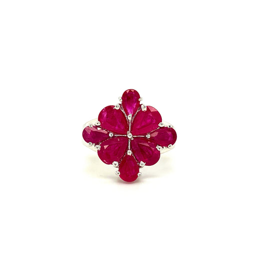 Natural Ruby Gemstone 925 Sterling Silver Ring | Paraiso Jewels