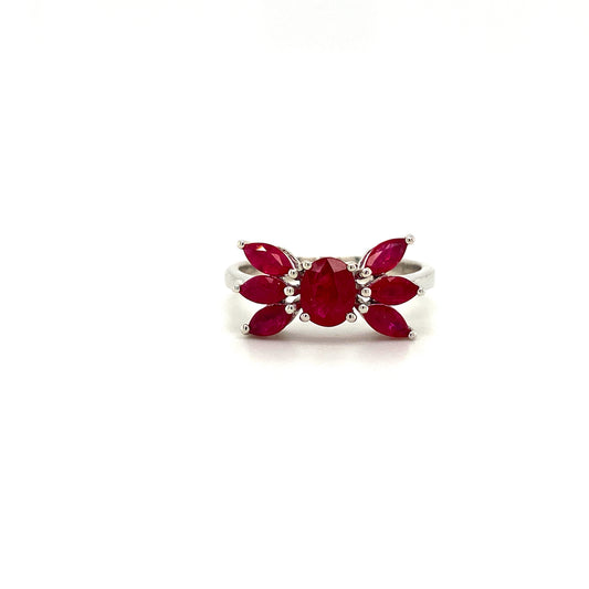 Natural Ruby Gemstone 925 Sterling Silver Ring | Paraiso Jewels
