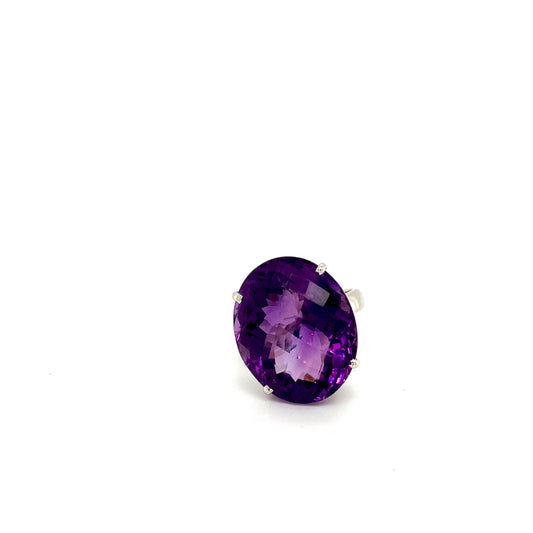 Natural Amethyst Gemstone 925 Sterling Silver Ring | Paraiso Jewels