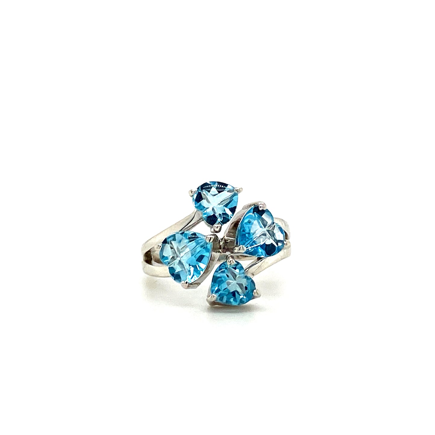 Natural Blue Topaz Gemstone 925 Sterling Silver Ring | Paraiso Jewels