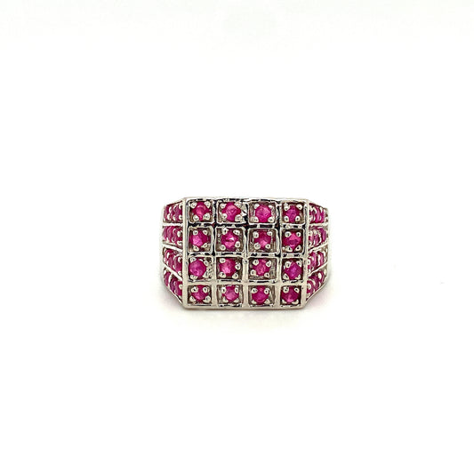 Natural Ruby Gemstone 925 Sterling Silver Ring | Paraiso Jewels