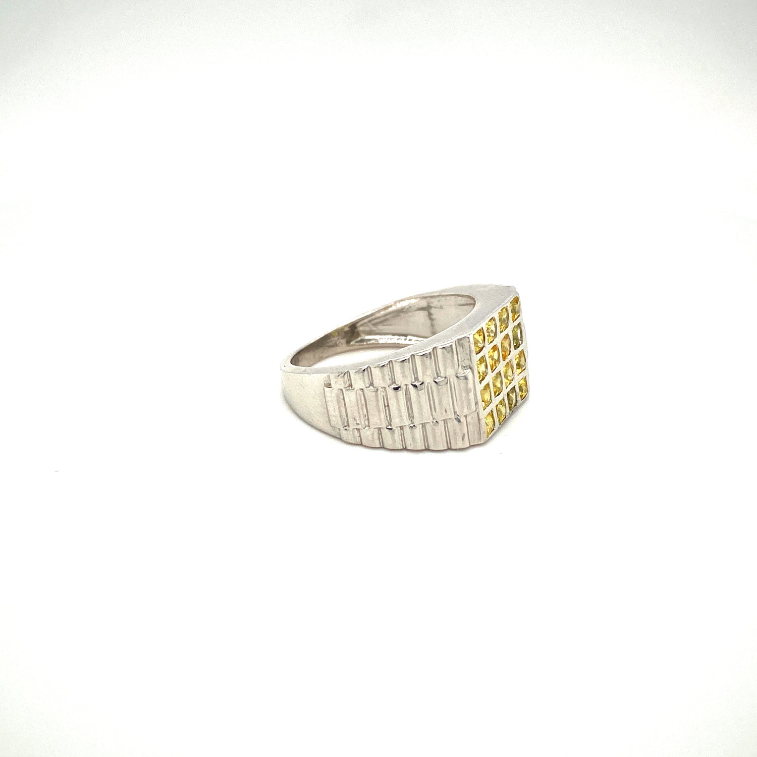 Natural Sapphire Gemstone 925 Sterling Silver Ring - Side View | Paraiso Jewels