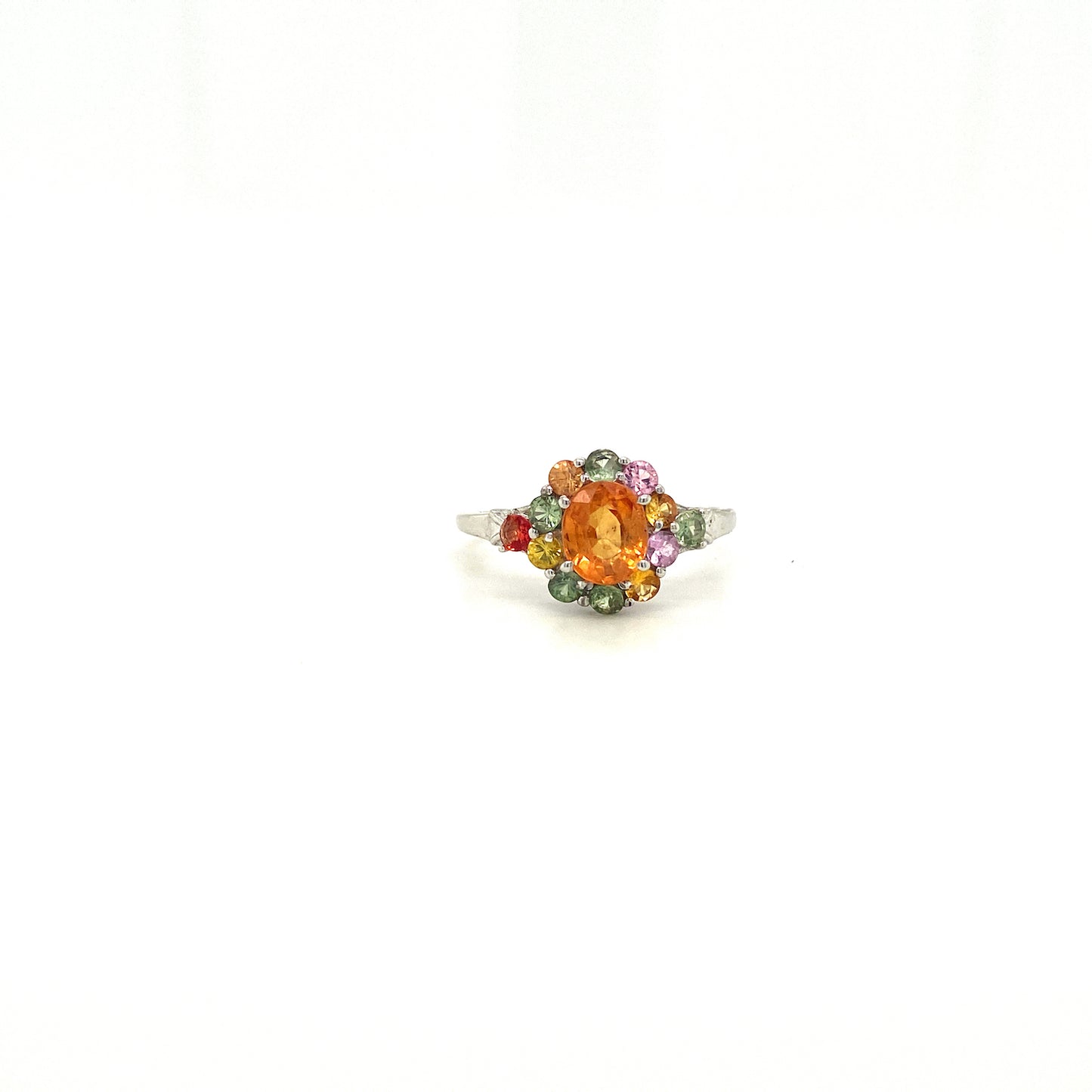 Natural Multi Sapphire Gemstone 925 Sterling Silver Ring | Paraiso Jewels