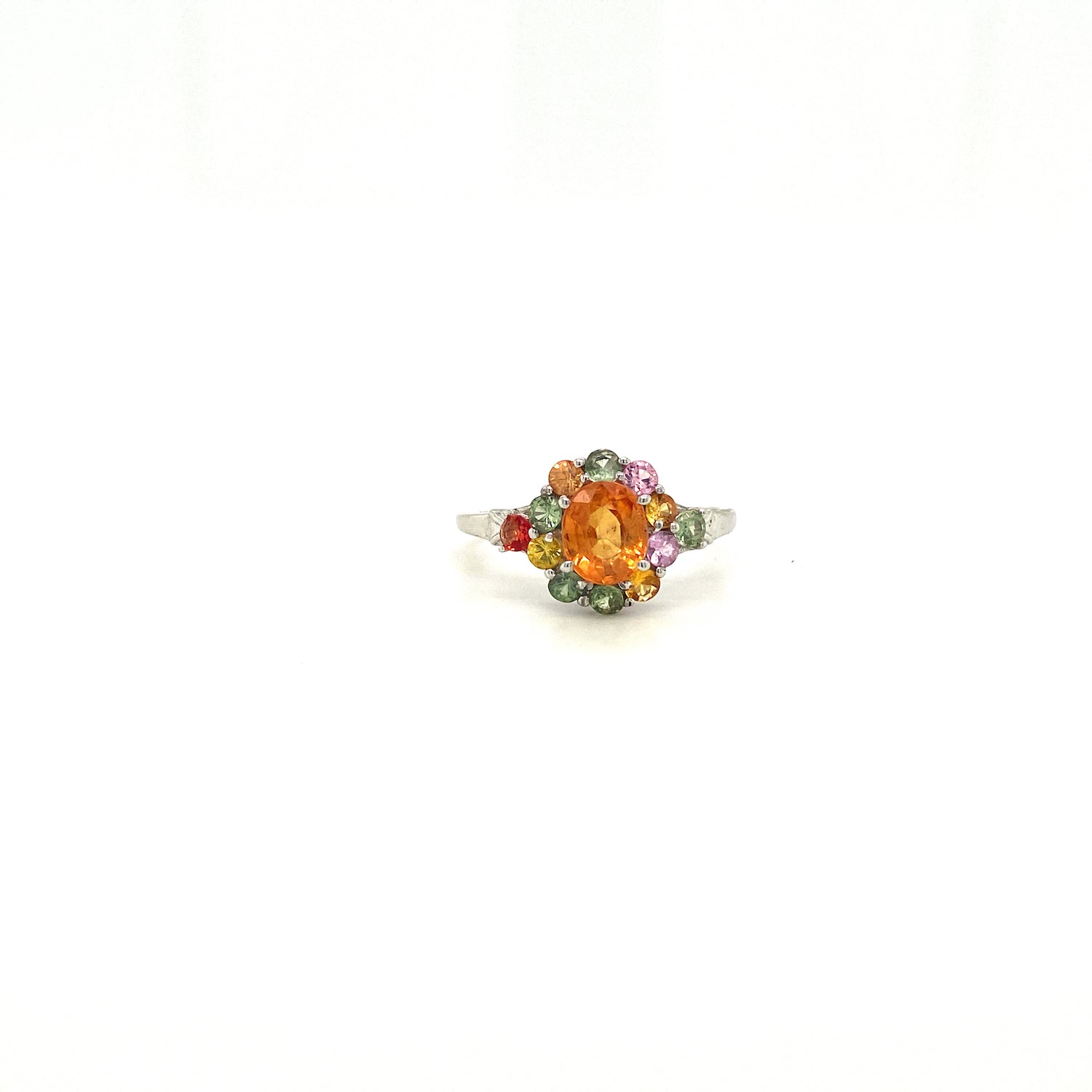 Natural Multi Sapphire Gemstone 925 Sterling Silver Ring | Paraiso Jewels