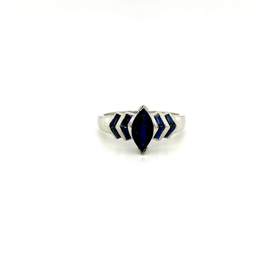 Natural Sapphire Gemstone 925 Sterling Silver Ring | Paraiso Jewels