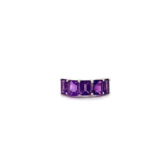 Natural Amethyst Gemstone 925 Sterling Silver Ring | Paraiso Jewels