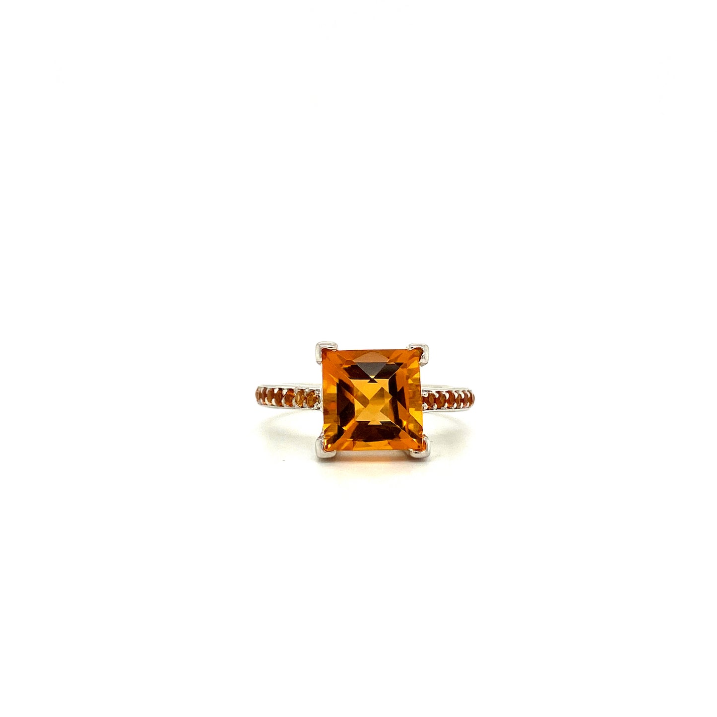 Natural Citrine Gemstone 925 Sterling Silver Ring | Paraiso Jewels