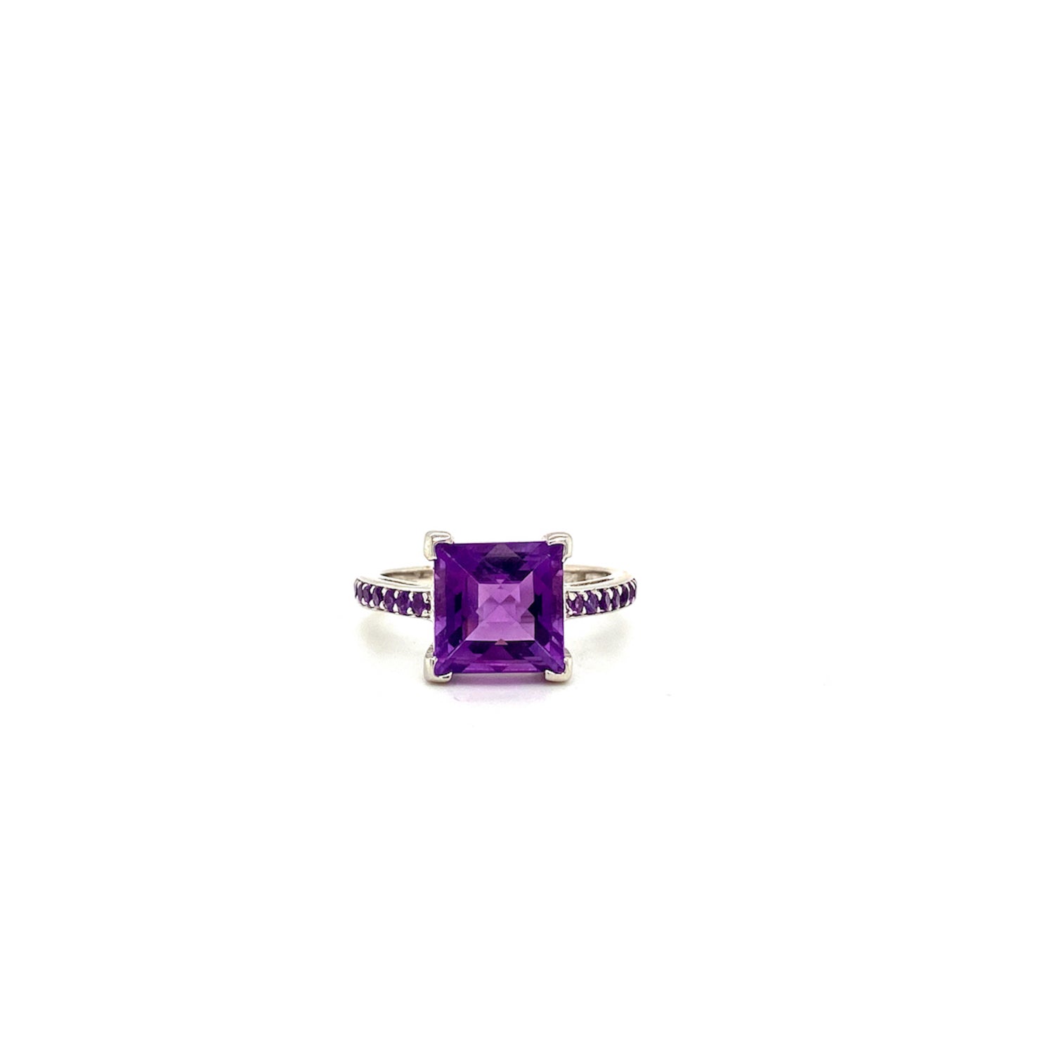Natural Amethyst Gemstone 925 Sterling Silver Ring | Paraiso Jewels