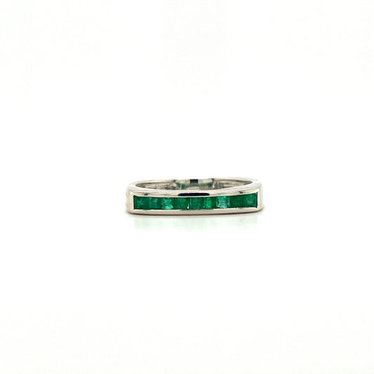 Natural Emerald Gemstone 925 Sterling Silver Ring | Paraiso Jewels