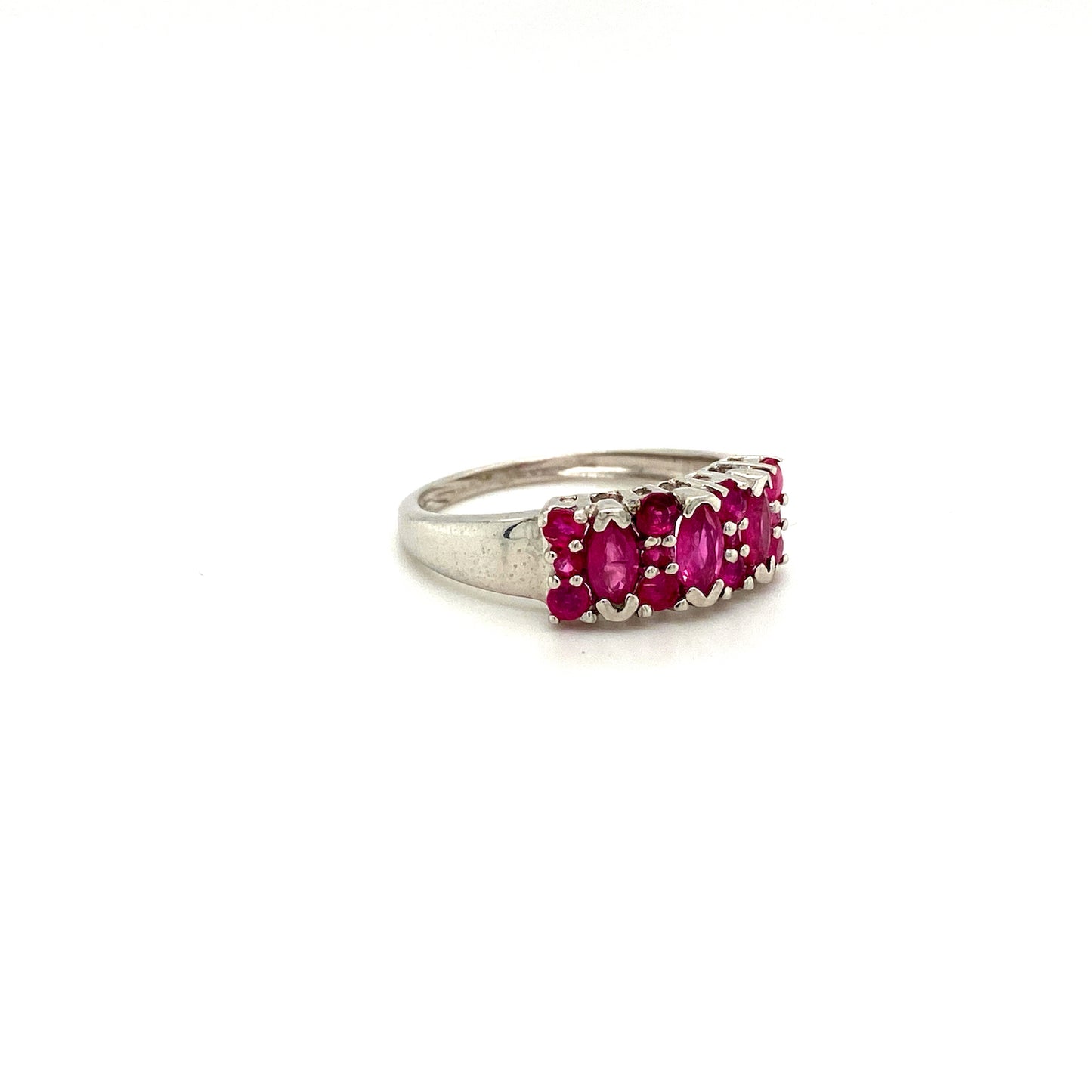 Natural Ruby Gemstone 925 Sterling Silver Ring - Side View | Paraiso Jewels