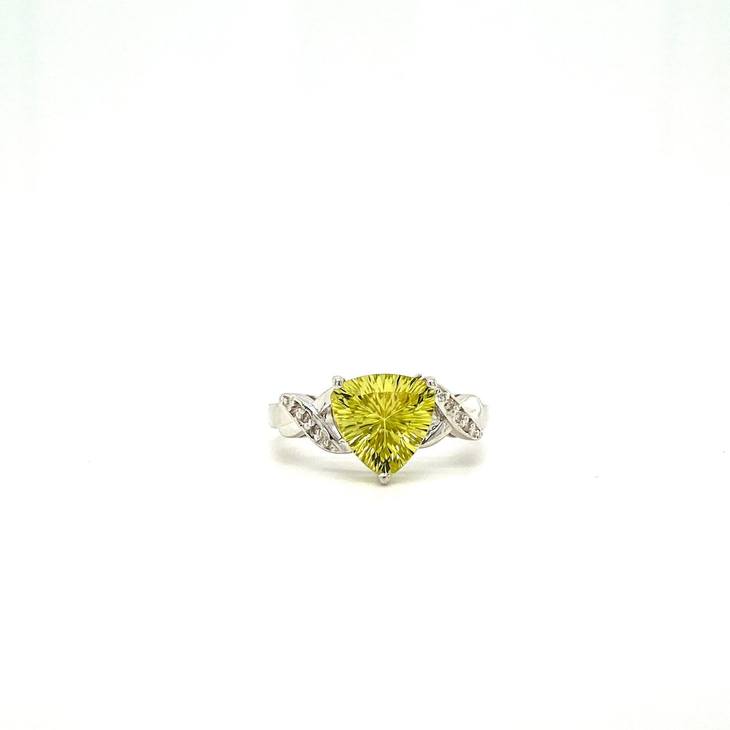 Natural Peridot Gemstone 925 Sterling Silver Ring | Paraiso Jewels