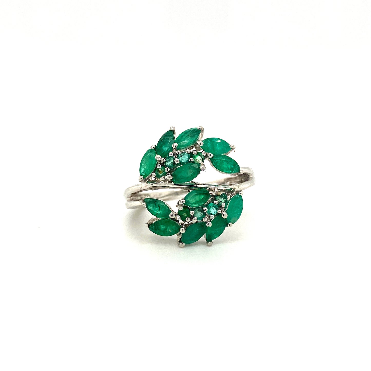 Natural Emerald Gemstone 925 Sterling Silver Ring | Paraiso Jewels