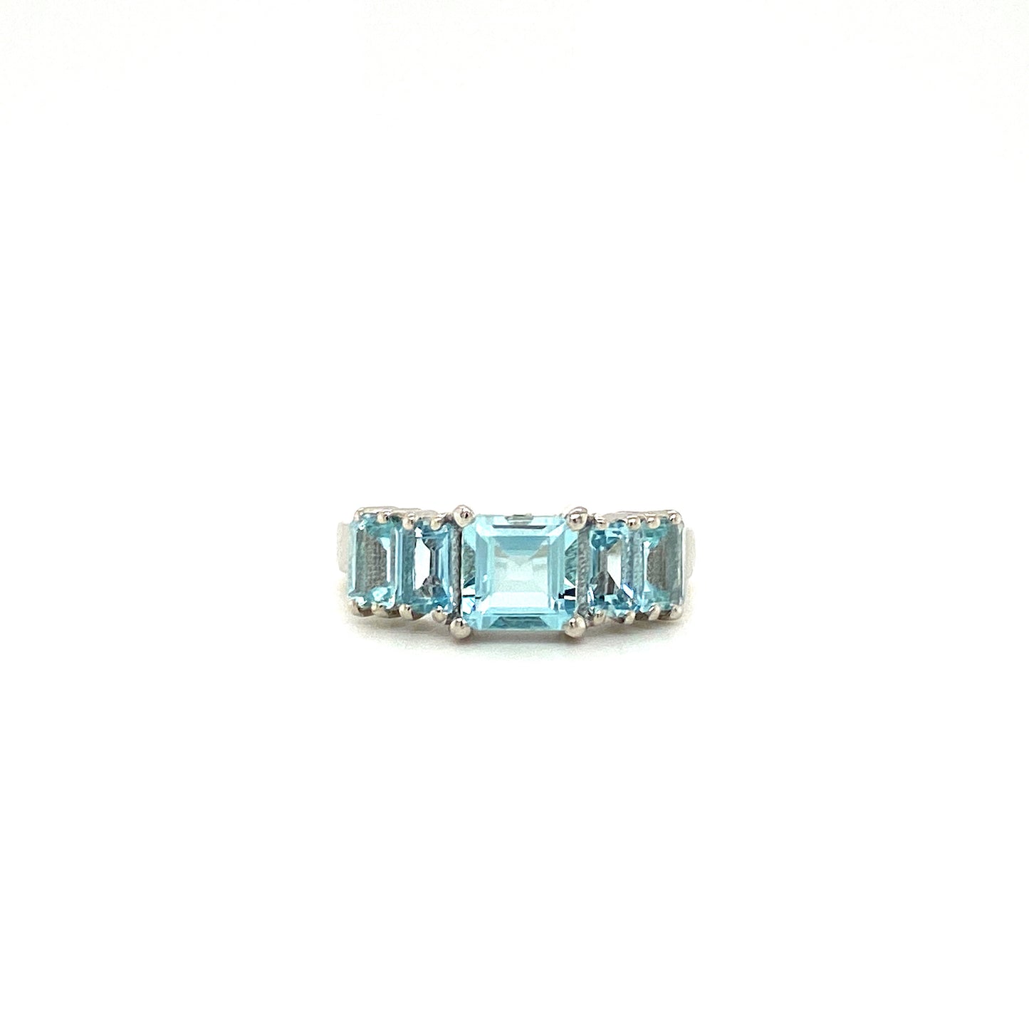 Natural Aquamarine Gemstone 925 Sterling Silver Ring | Paraiso Jewels