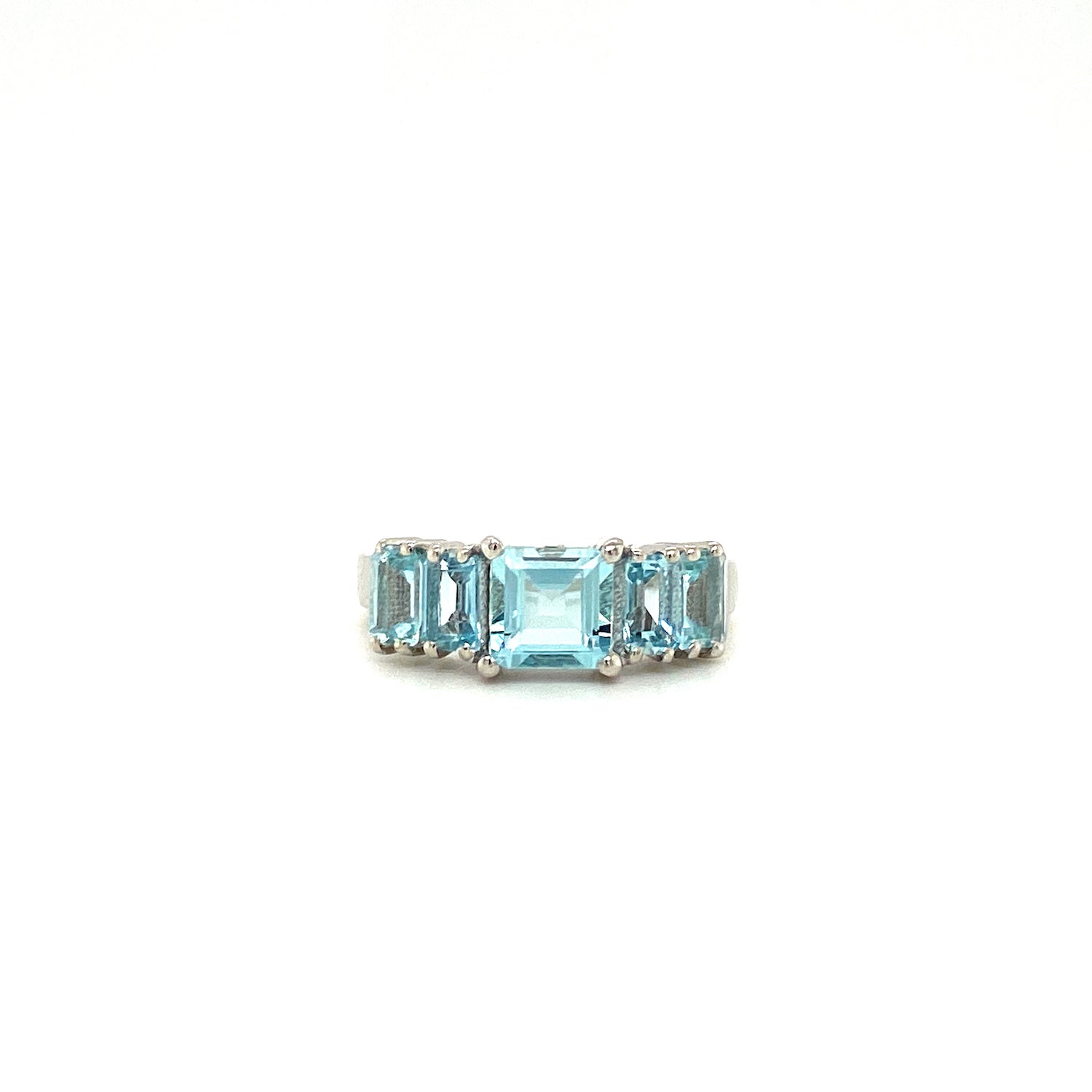 Natural Aquamarine Gemstone 925 Sterling Silver Ring | Paraiso Jewels