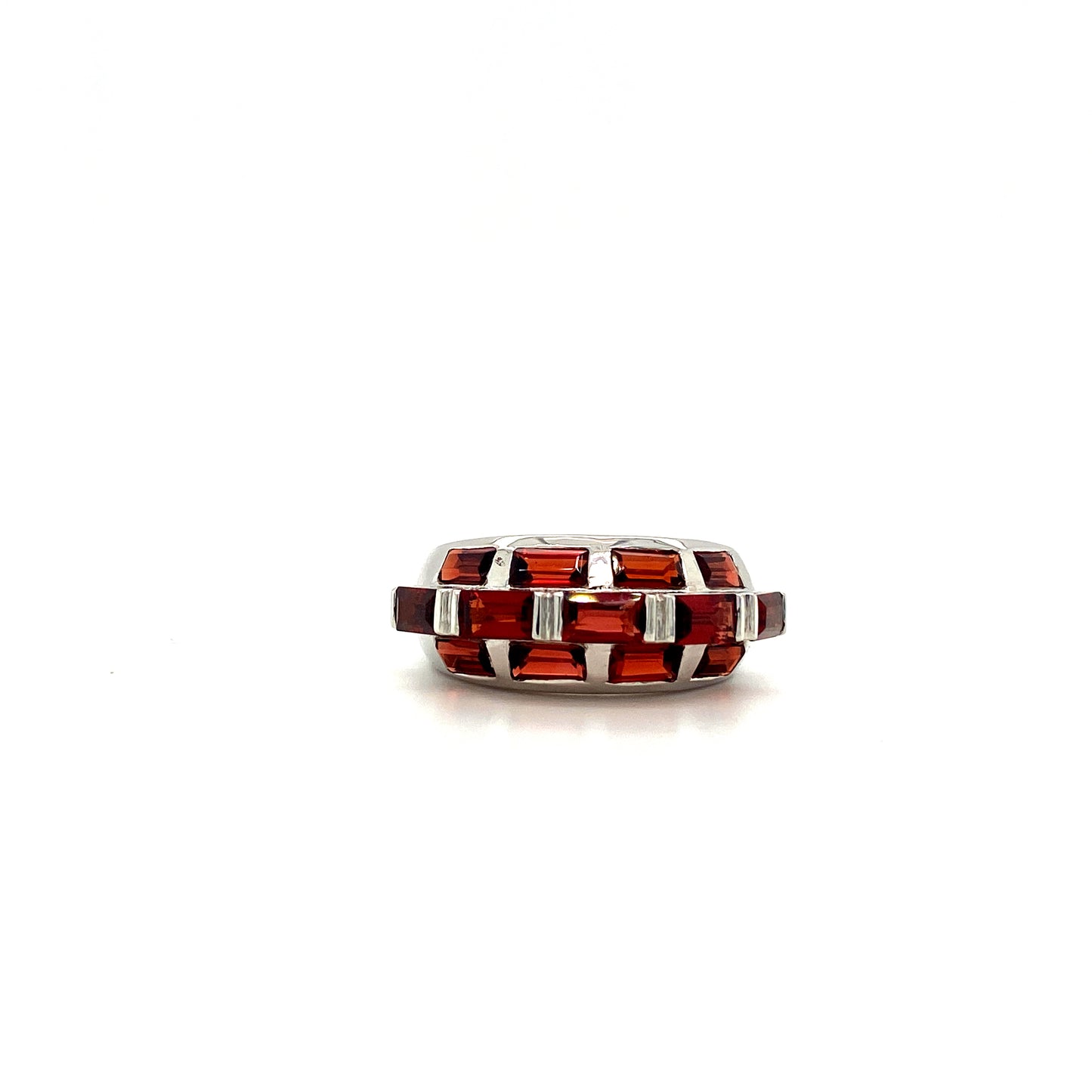 Natural Garnet Gemstone 925 Sterling Silver Ring | Paraiso Jewels