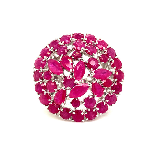Natural Ruby Gemstone 925 Sterling Silver Ring | Paraiso Jewels