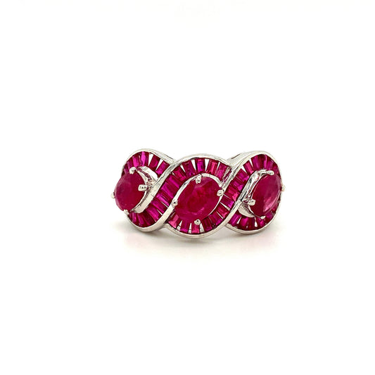 Natural Ruby Gemstone 925 Sterling Silver Ring | Paraiso Jewels