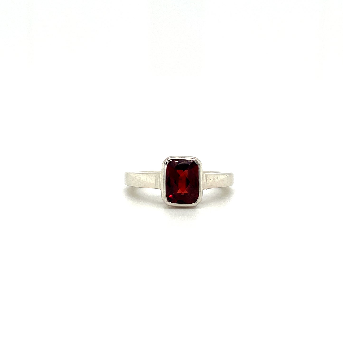 Natural Garnet Gemstone 925 Sterling Silver Ring | Paraiso Jewels