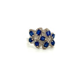 Natural Sapphire and Diamond Gemstone 925 Sterling Silver Ring | Paraiso Jewels