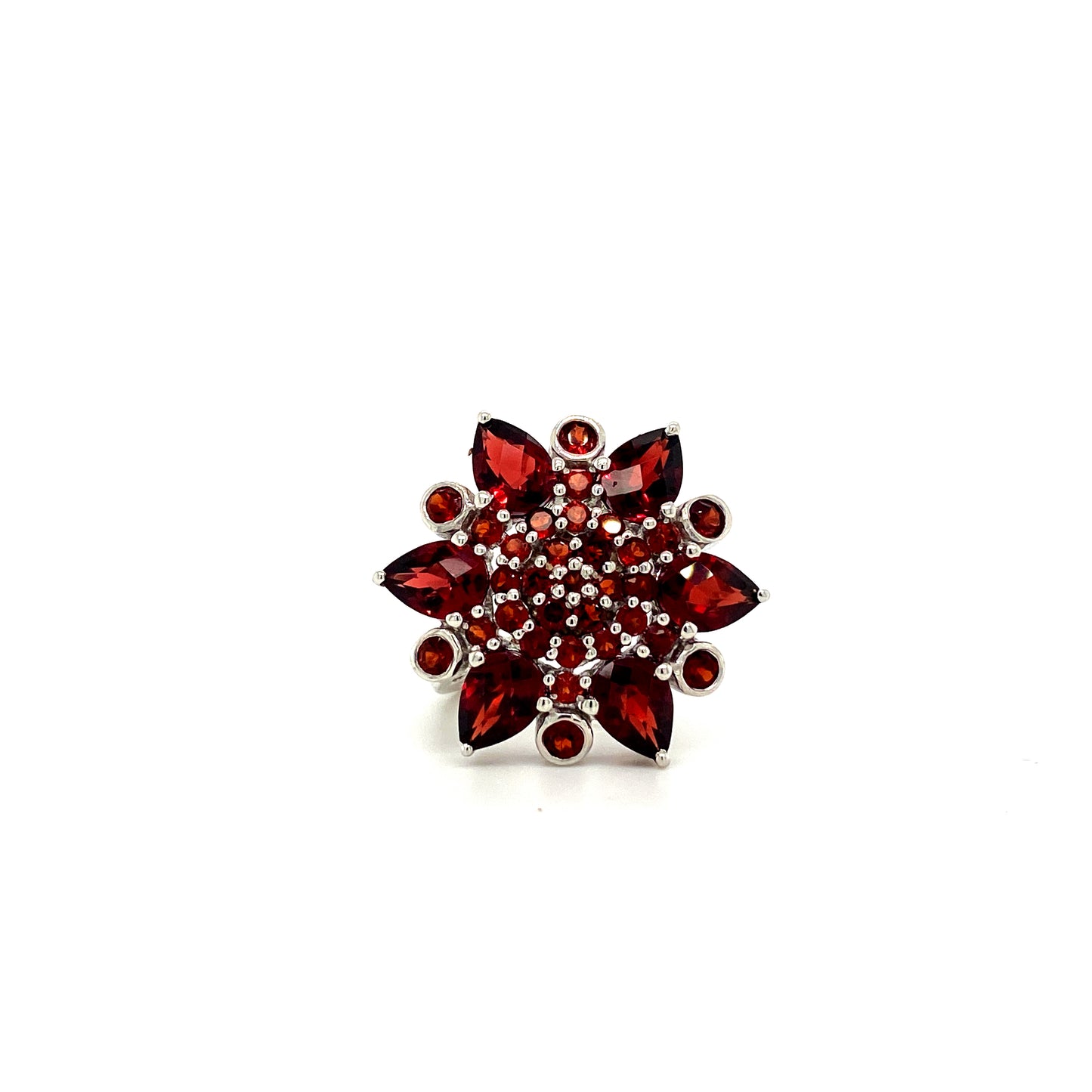 Natural Garnet Gemstone 925 Sterling Silver Ring | Paraiso Jewels