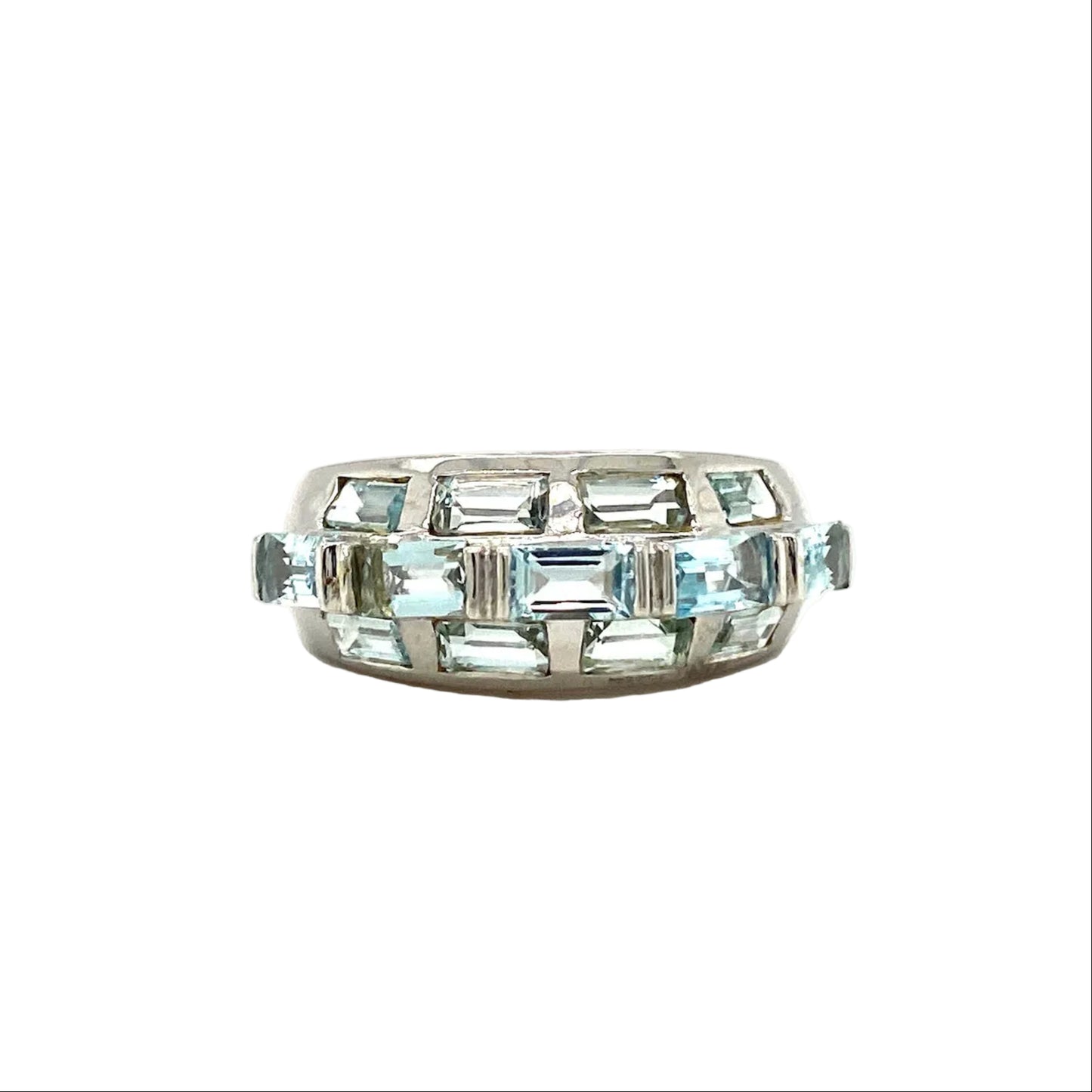 Natural Aquamarine Gemstone 925 Sterling Silver Ring | Paraiso Jewels