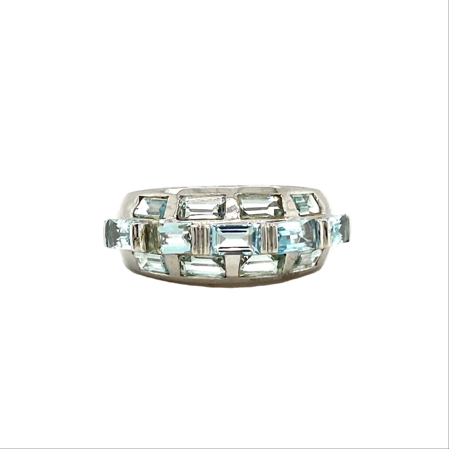 Natural Aquamarine Gemstone 925 Sterling Silver Ring | Paraiso Jewels