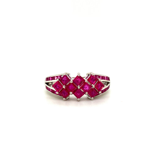 Natural Ruby Gemstone 925 Silver Ring Jewelry