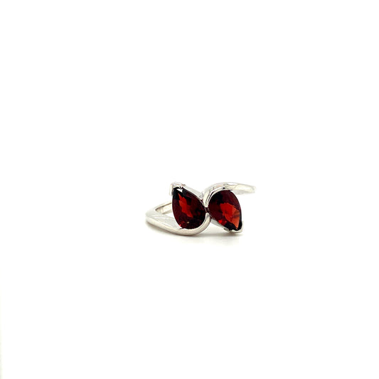 Natural Garnet Gemstone 925 Sterling Silver Ring | Paraiso Jewels